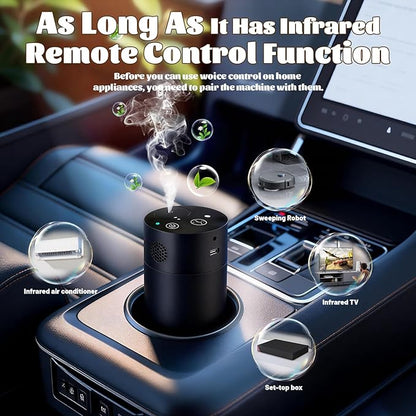 Waterless Diffuser, Rechargeable Hotel Scent Diffuser, 1500 Sq Ft Coverage, for Home, Large Room, Spa, Cream，Voice Control Smart AI