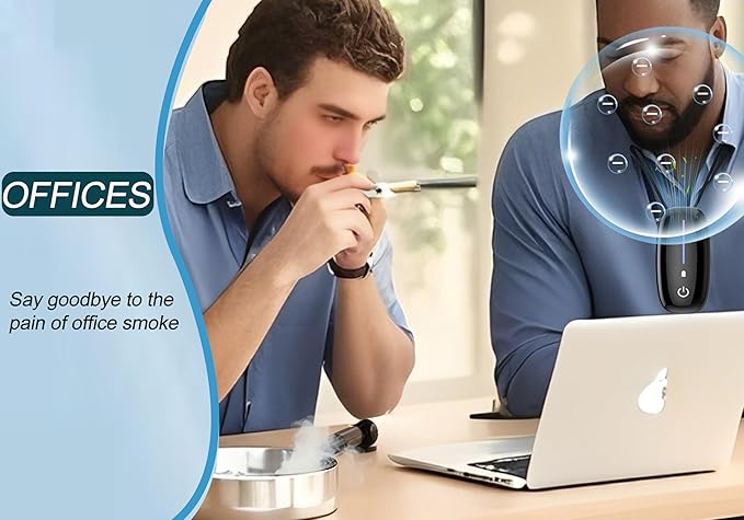 Portable Air Purifier Wearable Personal Air Ionizer Necklace, Compact & Rechargeable, Ideal for Travel, Office, and Outdoor Use 120 Million Ions
