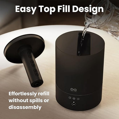Everlasting Comfort 2.5L Top Fill Humidifiers for Bedroom - Quiet Easy to Fill & Clean, 24HR Runtime, Night Lights, Timer, Ultrasonic Cool Mist Humidifier, Auto Shut-Off, Essential Oil Diffuser