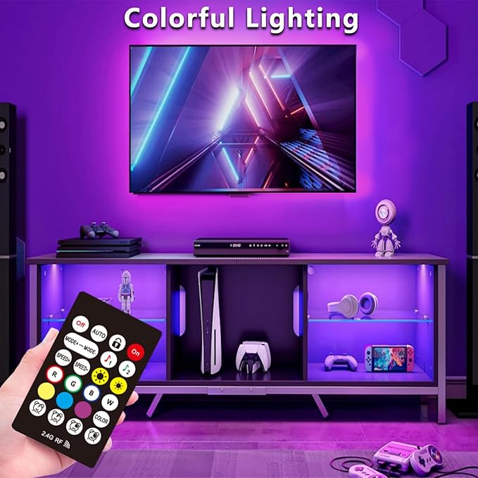 TV Backlights, 13.1FT LED Lights for 32-65 Inch TV, RGB TV LED Lights Behind, Music Sync Bluetooth APP and Remote Control TV LED Strip Lights USB Powered for Gaming/Bedroom