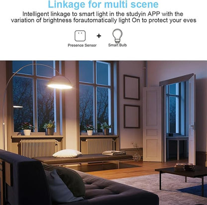 WiFi Human Presence Sensor: Smart Motion Sensor with App Notification Alerts, mmWave Radar Detector, Zone Positioning, Human Body Exists Sensor for Home Security & Home Automation