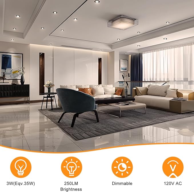 YGS-Tech 2 Inch LED Recessed Lighting, Dimmable Downlight 3W(35W Halogen Equivalent), CRI80, 5000K Daylight White Ceiling Light with LED Driver (16 Pack)