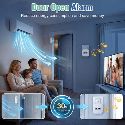 Door Chime Daytech Wi-Fi Door Sensor Alarm with Phone Notifications Chime for Business/Home/Office/Store When Entering, Door Open Chime Alarm for Kids/Home Safety ,20 Ringtones，Supports App Control.