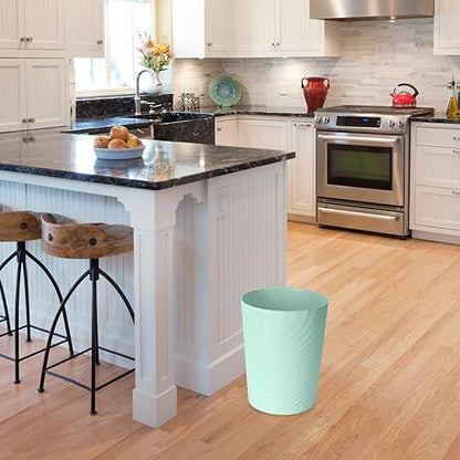 Hand Trash Can - Small Waste basketbin - 1.8 Gallon- for Office,Home,Bathroom,Kitchen - Green