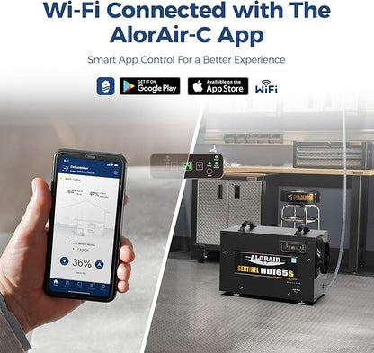 ALORAIR 120 PPD Energy Star Wi-Fi Dehumidifier for Crawl Space, Basement, and Commercial Use, APP Control with Pump and Hose, Compact Auto-Defrost Design