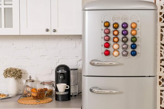 Demi's Home Magnetic Coffee Pod Holder for Nespresso Vertuo Capsules - Suitable to be Mounted on the Fridge (Transparent)