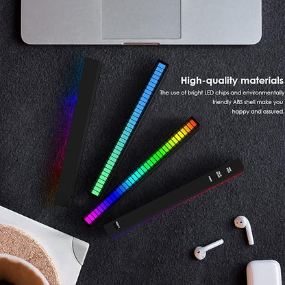 Soulpunk RGB Rechargeable Sound Control Light, Voice-Activated Pickup Music Rhythm Lights, Ambient Light, for Car, Gaming Room Decorations（4Pack）