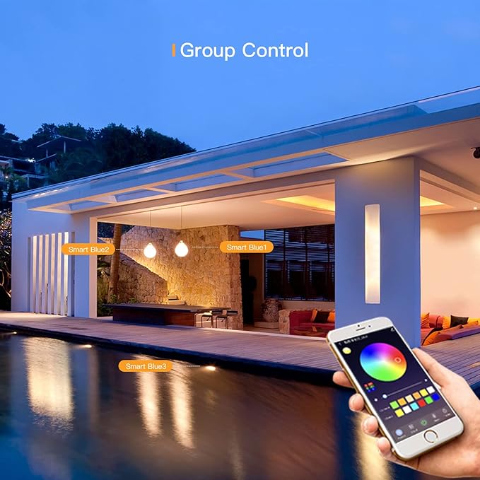 Smart Bulbs Color Changing Music Sync Group Control WiFi LED Bulbs Color Changing Smart Bulbs Compatible with Alexa and Google Home A19/E26/9W/800LM/110V (1 Pack)
