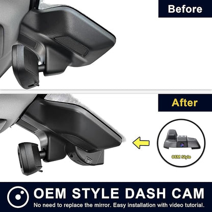 Mangoal Front 4K & Rear 1080P Dash Cam Custom for Grand Cherokee 2022-2026,Grand Cherokee L 2021-2026 (Model D), Laredo Limited Overland Summit Trailhawk, UHD 2160P Video,WiFi & App,128GB Card
