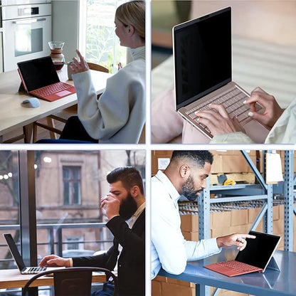 Peslv Magnetic Privacy Screen for Surface Laptop 6/5/4/3/2/1 13.5 Inch, Removable Anti Blue Light Glare Filter, Black Security Private Apy Block Protector