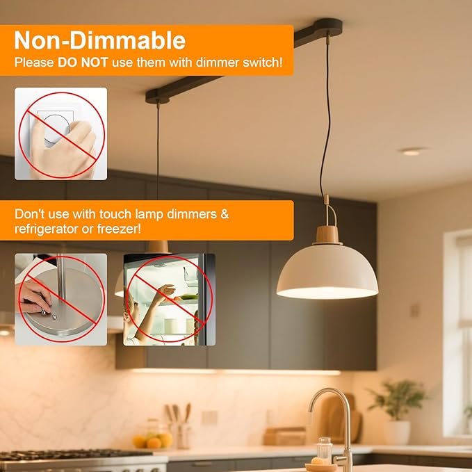 MorningLight E12 LED Bulbs 60W Equivalent, 2700K Warm White, E12 Small Base Candelabra Round Light Bulb, 600LM, Non-Dimmable, A15 Light Bulb for Ceiling Fan, Modern & Rustic Lighting Fixtures, 6 Pack