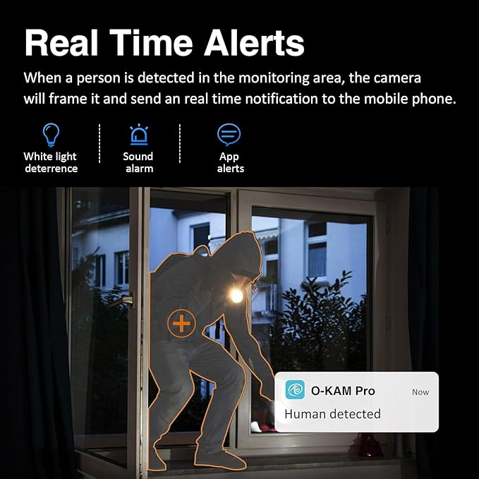 EVERSECU Smoke & Gas Detection Home Security Camera with Sound Alarm & Real Time Alert, Humanoid Auto Tracking, 2 Way Audio, Night Vision, Compatible with Alexa, Baby Monitor/Elder/Pet Camera(4pack)