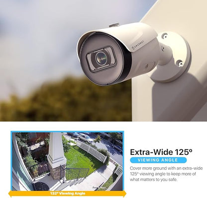 Amcrest 2-Pack UltraHD 4K (8MP) Bullet POE IP Camera, 3840x2160, 98ft NightVision, IP67 Weatherproof, 125° FOV, Supports up to 256GB MicroSD Recording, White (2PACK-IP8M-2496EW-AI-V3)