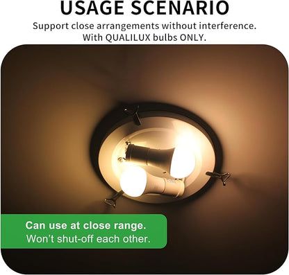 Qualilux Dusk to Dawn Light Bulbs, Auto On/Off Light Sensing LED Bulbs Outdoor, Soft White, Dimmable, 12W 1000LM 75W Equivalent, HQ-H030