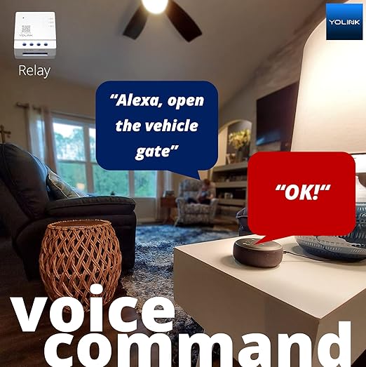 YoLink Super Long Range Smart Relay - Compatible with Alexa, Google, and IFTTT - Max. 5 Amps - Hub Included
