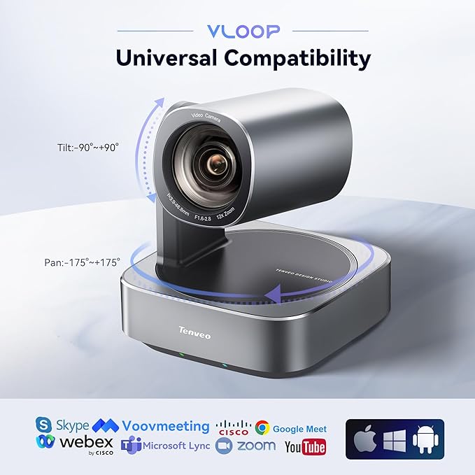 Tenveo PTZ Camera and Controller Bundle- 12X 4K PTZ Camera(2pcs) with HDMI/USB3.0/LAN(PoE) and PTZ Controller Joystick Keyboard Controller for Church Services Live Streaming Conference