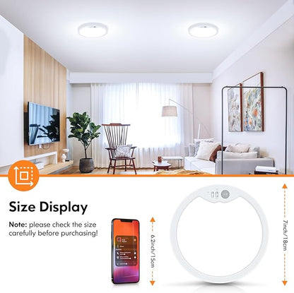 Brightever 4-Pack Motion Sensor Ceiling Light Wired, 7 Inch LED Flush Mount Light Fixture, 2700K/4000K/6500K Selectable, Closet Lights Motion Sensored with Timer for Bathroom, Pantry, Non-Dimmable