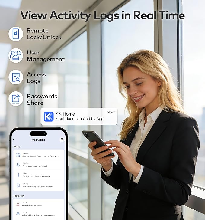 TEEHO G1 Gateway for Smart Door Lock with Smart Plug, WiFi Bridge for Remote Lock Control, App-Controlled Power Outlet, Smart Hub Compatible with KK Home APP and Alexa Voice Control