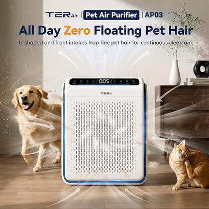 Pet Air Purifier for Home Large Room with Washable Screen Filter, AP03