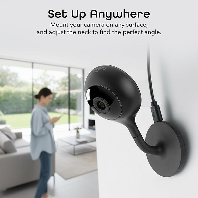 Geeni Look 2K 4MP Smart Indoor Security Camera – 1440p Ultra HD WiFi Pet & Baby Monitor with 2-Way Audio, Motion Detection Zones, 10m Night Vision, & USB-C Power – Works with Alexa & Google Assistant