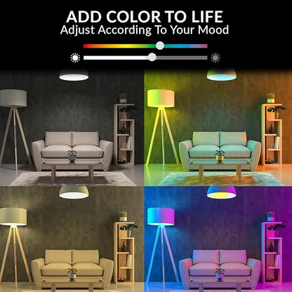 Himalayan Glow LED Light Bulb, RGB Color Changing & Dimmable, 9.5 Watts WiFi Control Multicolor Bulb, Compatible with Alexa, Google Home & Mobile App, Best for Home Décor - 2 Counts
