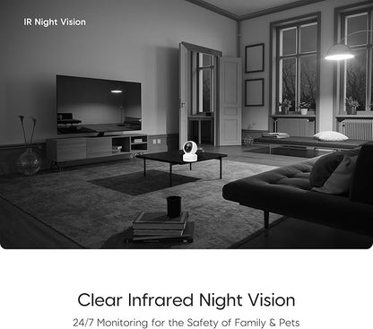 VSTARCAM 3MP Pet Camera Indoor with Phone App, 360° Indoor Security Camera with Color Night Vision, Motion Detection & 2-Way Audio, 24/7 SD & Cloud Storage 02