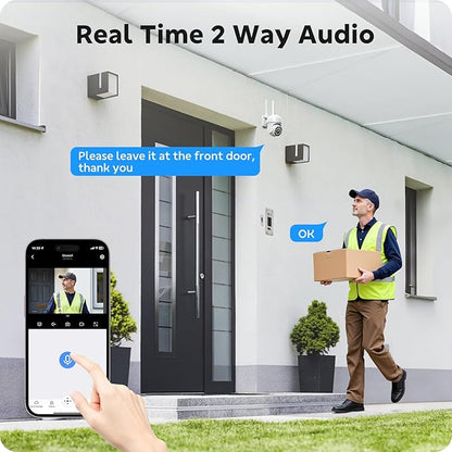 CAMCAMP 16 channel Security Camera System Wireless Cameras for home Security, 360° Auto Tracking, Pan & Tilt App Control, Two-Way Audio, 3 Night Vision, 4K NVR w/ 500GB, CCTV Surveillance Kit(16, CAM)