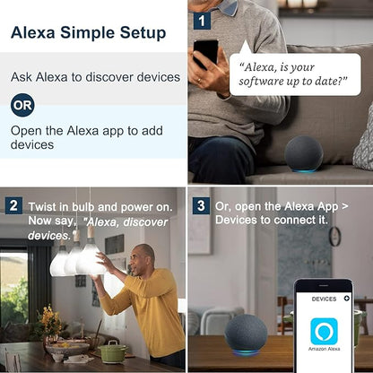 Sengled Smart Bulbs That Work with Alexa, Smart Flood Light Bulb Bluetooth, BR30 Smart Light Bulb 5000K Dimmable 650LM, Daylight 65W Equivalent E26 Recessed, Alexa Light Bulb, No Hub Required, 4 Pack