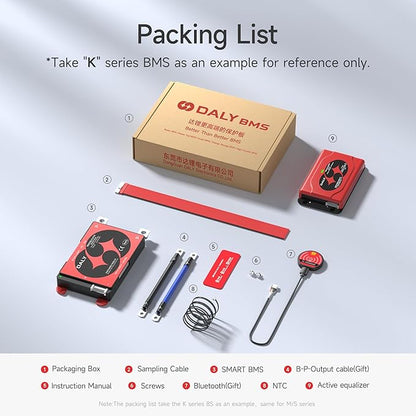 DALY BMS 12V 4S 200A Balance - 1A Active Cell Balancing BMS with Bluetooth Module for 12V LiFePO4 Battery Pack RV Campers Boating Overlanding Home Energy