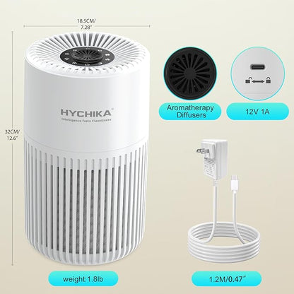 HYCHIKA HEPA Filters fo Air purifiers R0008US Air Purifier Replacement Filter, 2-in-1 filter Replacement Filter Compatible With HYCHIKA AP100 Air Purifier