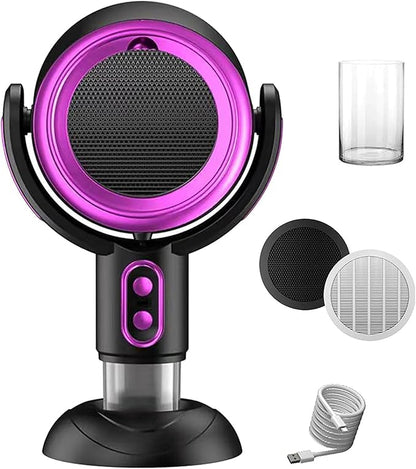 Smoke Away Purifier Fan Puffhide Purifier - Mini Smoke Diffuser and Portable Smoke Air Purifier, Smoke Fan for Smoking Indoors with Rechargeable Design.Puff Hide Smoke. (Plug-in purple)