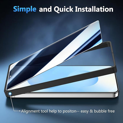 2 Pack for Samsung Galaxy S25 Plus Privacy Screen Protector Tempered Glass, Fingerprint Unlocking, 25° Anti Spy, Full Coverage, Case Friendly, Easy Installation, Compatible with Galaxy S25+