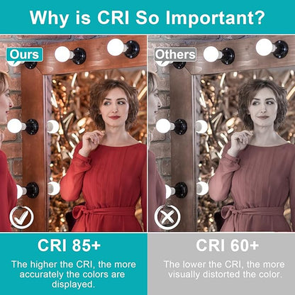 8 Pack G25 LED Globe Light Bulbs 4000K Natural Daylight, E26 Base Bathroom Light Bulb, 60W Incandescent Equivalent, Vanity Mirror Round Light Bulbs, 500LM, Non-Dimmable
