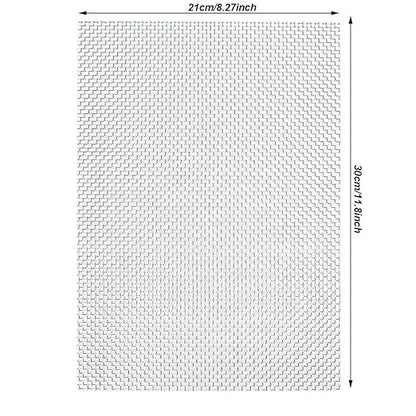 TIMESETL 3 Pcs Stainless Steel Woven Wire 10 Mesh - 12" x 8"(30x21cm) Garden Fence Mesh Window Screens Net Cabinets Mesh Replacement