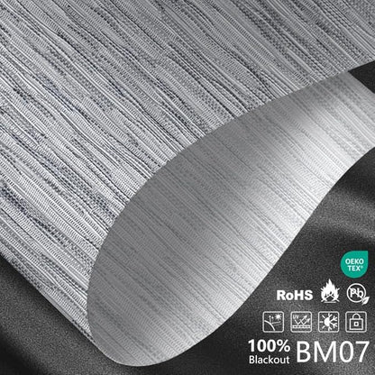 Motorized Blackout Roller Shades with Remote – Smart Blinds for Bedroom, Alexa Google Home Siri, Matter Compatible, Custom Electric Window Shades, Cordless Rechargeable