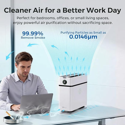 Airdog X1+ Air Purifier for Home,TPA Technology Up to 20X More Effective than HEPA,Portable Air Cleaner for RV with 3 Modes, App Control for Allergens, Pollutants, Smoke, Dust