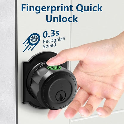GeekTale Fingerprint Deadbolt Lock with APP, Smart Deadbolt for Front Door