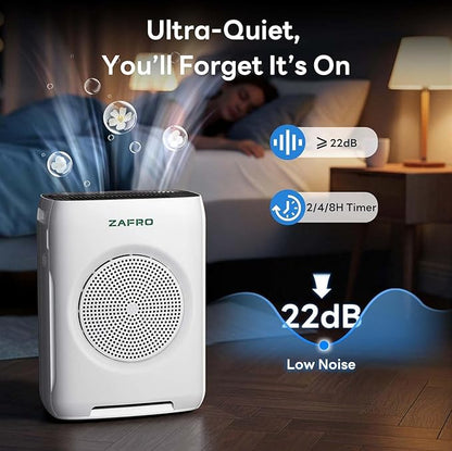 ZAFRO Air Purifiers for Home Large Room Up to 2500 Ft²,H13 HEPA Air Cleaner with Dual Washable Pre-Filter&Air Intake,PM2.5 Air Quality Monitor,Fragrance,Auto/Pet/Sleep Modes for Dust Pollen Smoke Odor