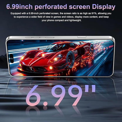 17PM Smartphone: Snapdragon 8 Gen 3, 12GB RAM + 512GB Storage, 7000mAh Battery, 6.99-inch Display, 68MP+108MP Camera, Android 15, 5G, Dual SIM - Superior OS Outperforms Competitors (Pink)