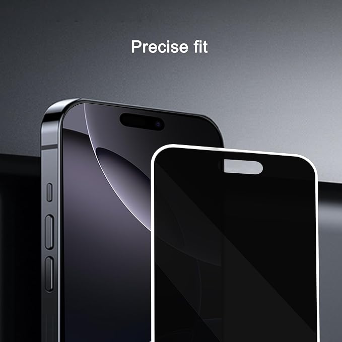 Ailun 3 Pack 4 Way 360 Degree Privacy Screen Protector for iPhone 16 Pro Max [6.9 inch], Face ID Sensitive,4 Directions Horizontal and Vertical All Around Anti Spy Tempered Glass Film[9H Hardness]-HD