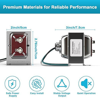 24V 40VA Doorbell Transformer for Ring Video Doorbells, Compatible with Ring, Nest Hello, Wyze and Eufy Video Doorbells, Power Supply for Nest, Ecobee, Sensi and Honeywell Thermostat