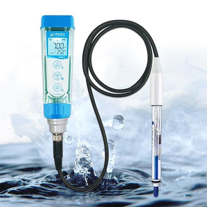 Apera Instruments PH60Z-HT Smart Handheld pH Meter Tester Kit with LabSen 865 pH/Temp. Electrode for Lab-Grade pH Measurement in High Temperature and/or Corrosive Water Solutions