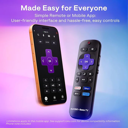 Aurzen Roku TV D1R air USB-C Powered Smart Portable Outdoor Projector White | Roku TV Built-in, WiFi & Bluetooth, Power Bank Supported, Native 1080P, DoIby Audio, Mini Projector for Home & Outdoor Movies