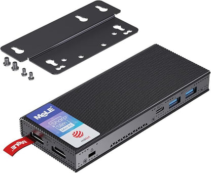 MeLE PCG02 Pro Fanless N100 Mini PC Stick 8GB LPDDR4x 256GB eMMC Win11pro Slim Micro Computer Stick Dual HDMI 4K Display WiFi 5 BT5.1 GbE, Support PD3.0 Protocol, on IoT, Digital Signage, MES, WMS