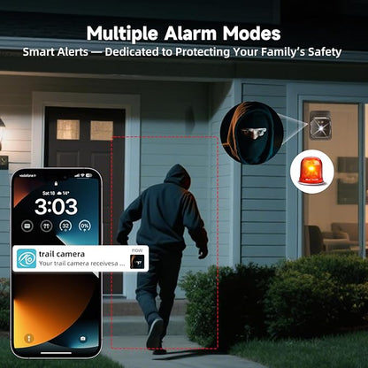 AXB 4K Window Security Camera for Home: 2.4GHz&5GHz WiFi Window Camera with Dual-Light Color Night Vision - Indoor Window Cam with Motion Detection for Home Security 2Pack