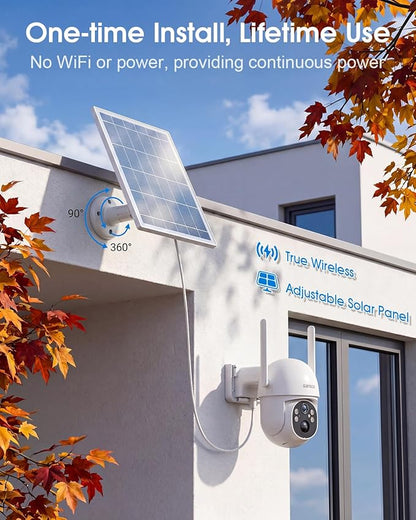 SANSCO 2 Pack No WiFi 4G LTE Cellular Solar Security Camera, No Monthly Fee