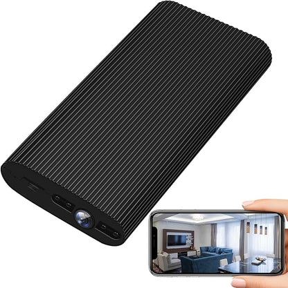 Power Bank Camera, WiFi Smart Indoor Security Camera 1080P HD Wireless Nanny Cam with Motion Detection, Portable Video Recorder for Home, Baby, Pet, No Audio