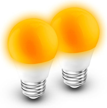 Amber Sleep Light Bulb, Blue Light Blocking, 1800K Warm Light Bulb 25-40W Equivalent, 3W Mood Soothing Night Light, E26 Dim Light Bulbs for Healthy Sleep Therapy, Bedroom, Nursery, Non-Dimmable, 2pack