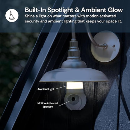 Luna Light Bulb Security Cameras Wireless Outdoor Indoor, 360° Pan Tilt, Color Night Vision, LED Bulb & Spotlight, 2.4GHz Wi-Fi 6, Porch Light Cameras for Home Security (2026 Upgrade Version)