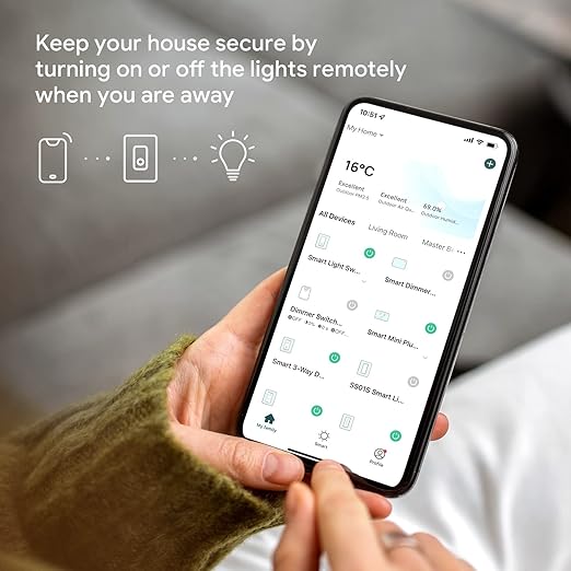 TREATLIFE Apple HomeKit Smart Switches for Lights, Neutral Wire Required, 2.4GHz WiFi Smart Light Switch Compatible with Alexa, Google Home & SmartThings, Single-Pole, No Hub Needed